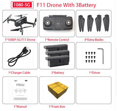 SJRC F11 PRO GPS Drone With Wifi FPV 1080P/2K HD Camera F11 Brushless Quadcopter 25 minutes Flight Time Foldable Dron Vs SG906