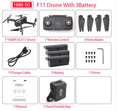 SJRC F11 PRO GPS Drone With Wifi FPV 1080P/2K HD Camera F11 Brushless Quadcopter 25 minutes Flight Time Foldable Dron Vs SG906