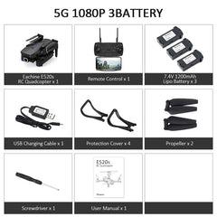 Eachine E520S GPS WIFI FPV With 4K/1080P HD Wide Angle Camera 16mins Flight Time Foldable RC Drone Quadcopter Kid Helicopters