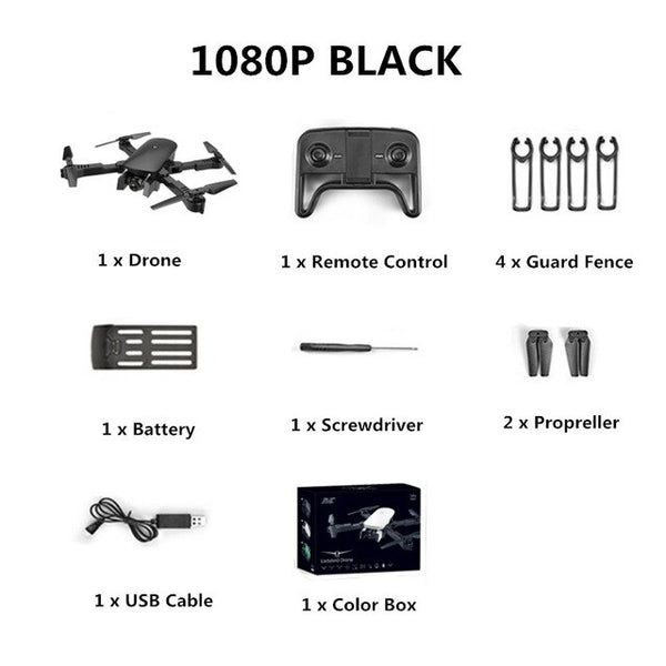 R8 Foldable RC Quadcopter 4k selfie Drone HD dual Camera FPV ladybird altitude hold optical flow Camera drone helicopter