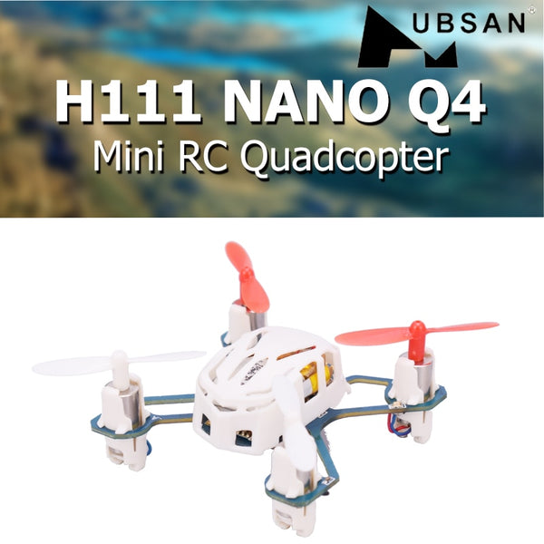 Hubsan H111 NANO Q4 2.4GHz 4CH 6-axis Gyro Mini RC Quadcopter with LED Light RTF Drone Children's Toy