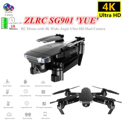 SG901 RC Drone with 4K 1080P WiFi FPV HD Dual Camera Follow Me Quadrocopter Foldable Quadcopter RC Helicopter Toy For Kid's Gift