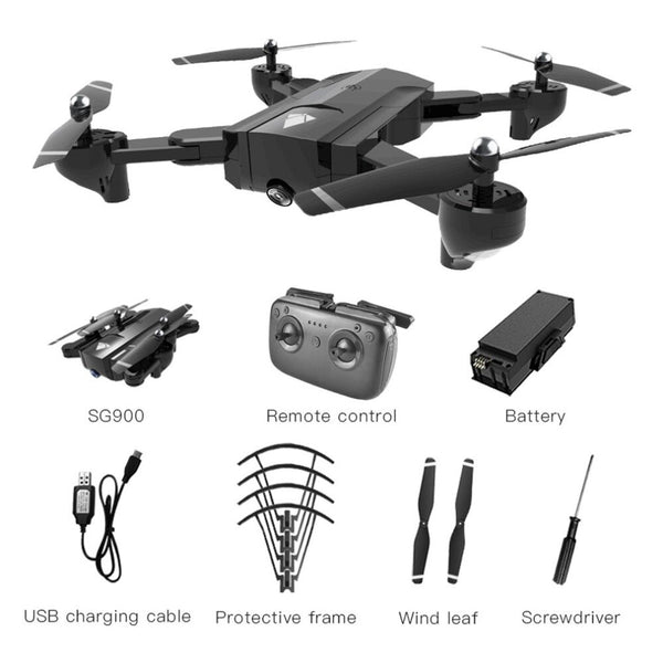 SG900 Foldable Quadcopter 2.4GHz 720P Drone Quadcopter WIFI FPV Drones GPS Optical Flow Positioning RC Drone With Camera