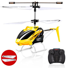 Syma Official W25 RC Helicopter 2 CH 2 Channel Mini RC Drone With Gyro Crash Resistant RC Toys For Boy Kids Gift Red Yellow