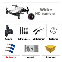Teeggi T10 Mini Drone with Camera HD Foldable WiFi FPV RC Quadcopter Headless Mode Altitude Hold VS S9 Micro Pocket Selfie Dron